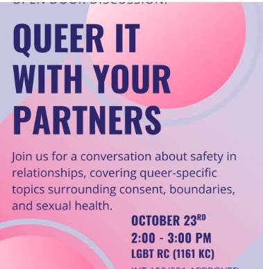 purple with white lettering